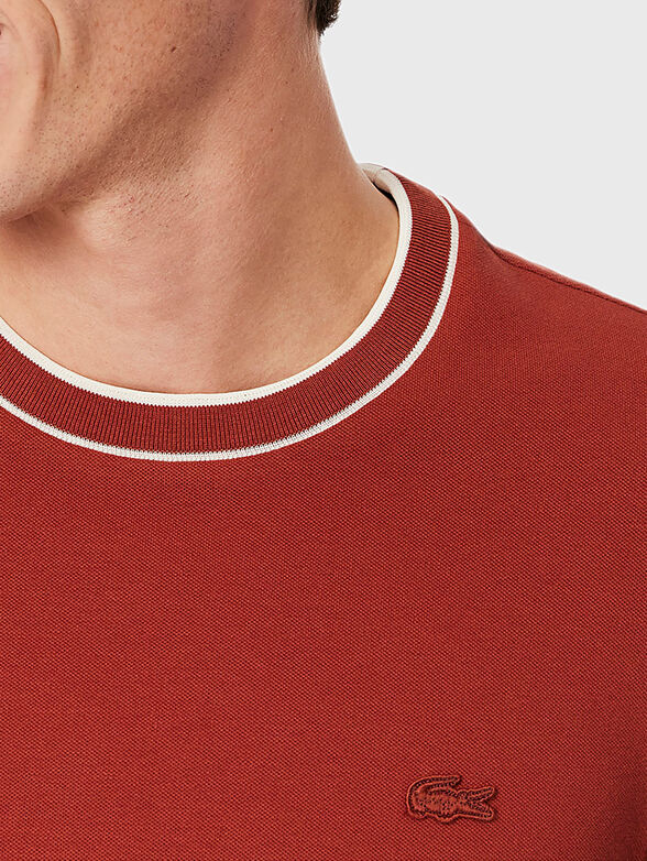 Black piqu&eacute; T-shirt  - 4