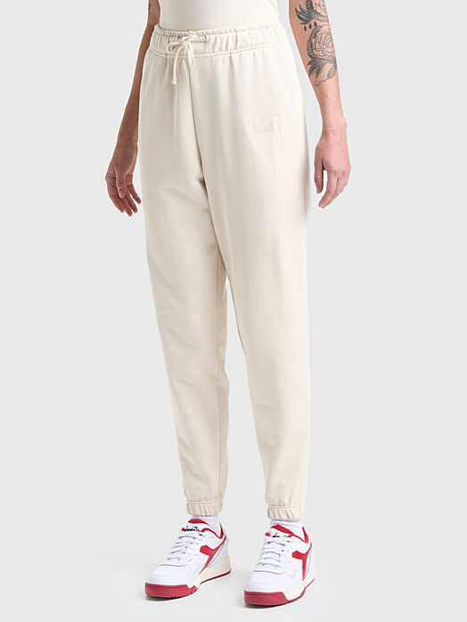 Sports pants in black with logo element