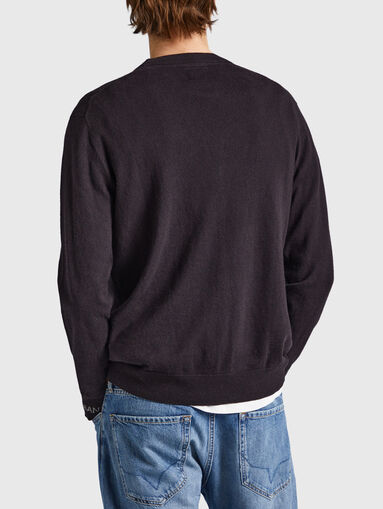 ANDRE black sweater with crew neck - 3