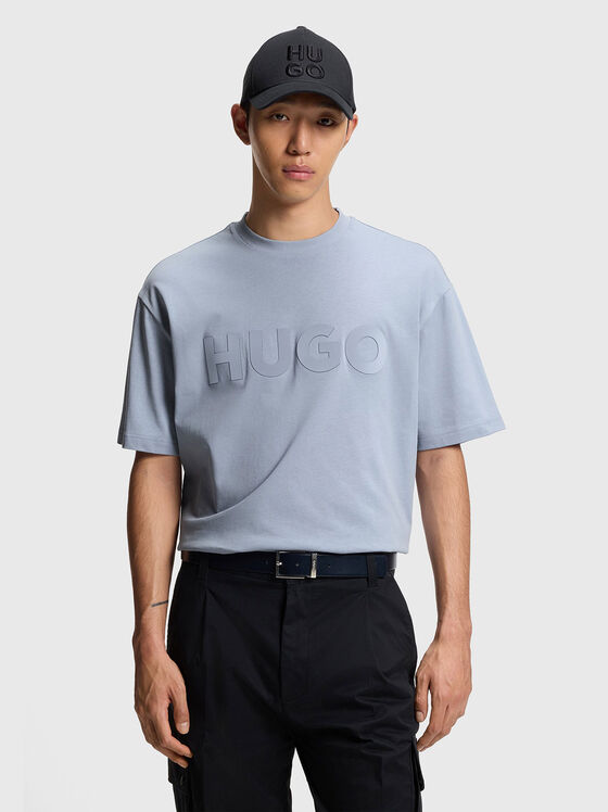 Тениска от памук с лого детайл - 1