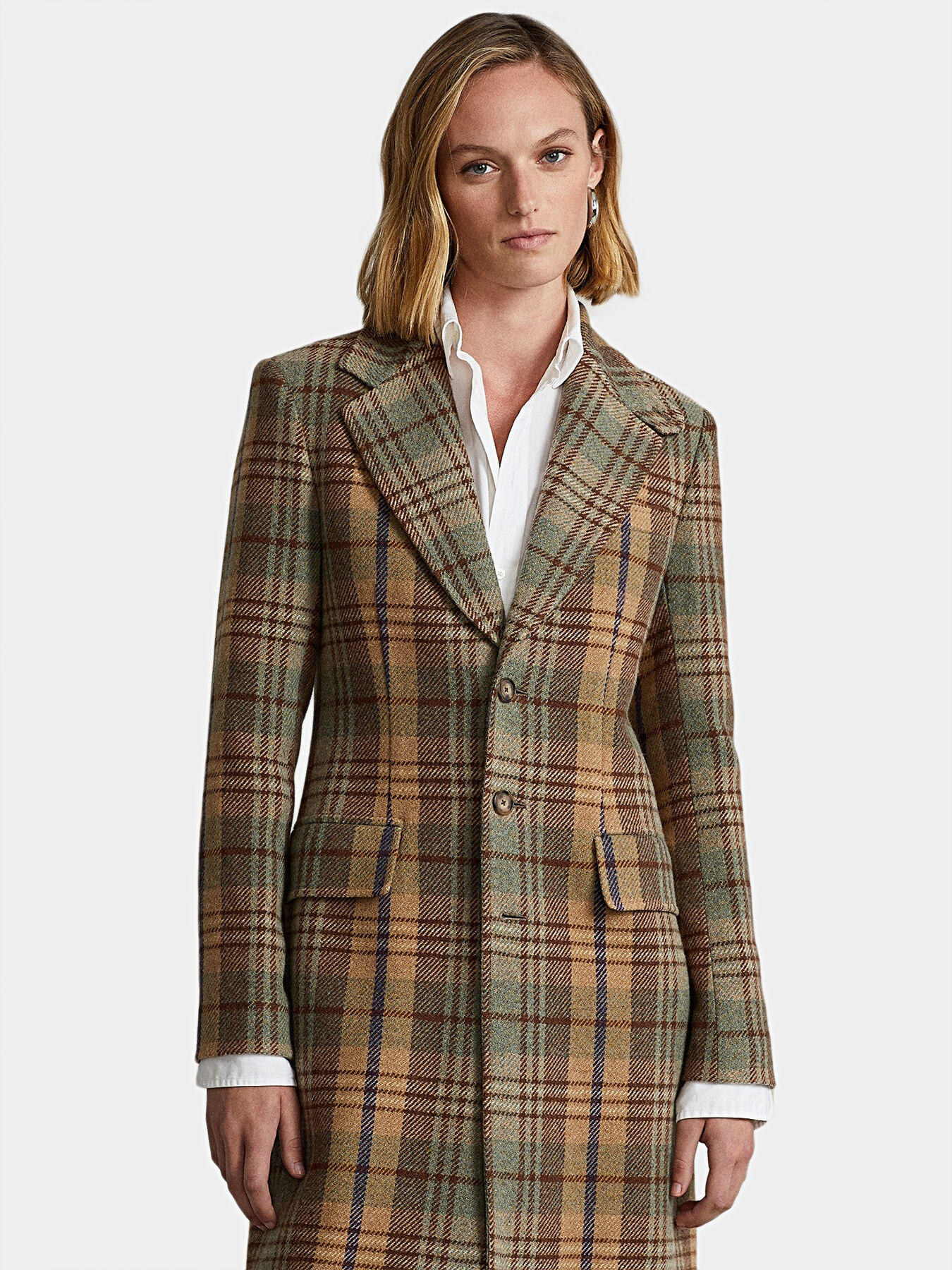 Ralph lauren sales plaid coat