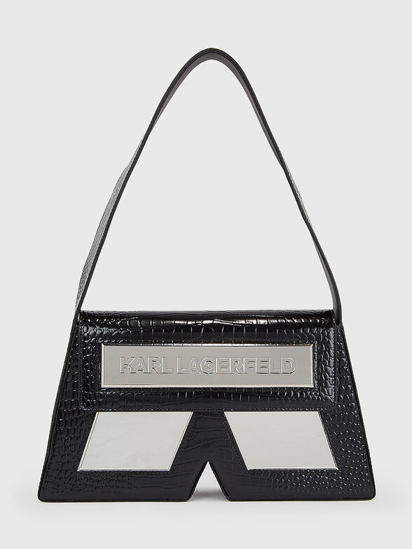 Black bag with croc effect  - 1