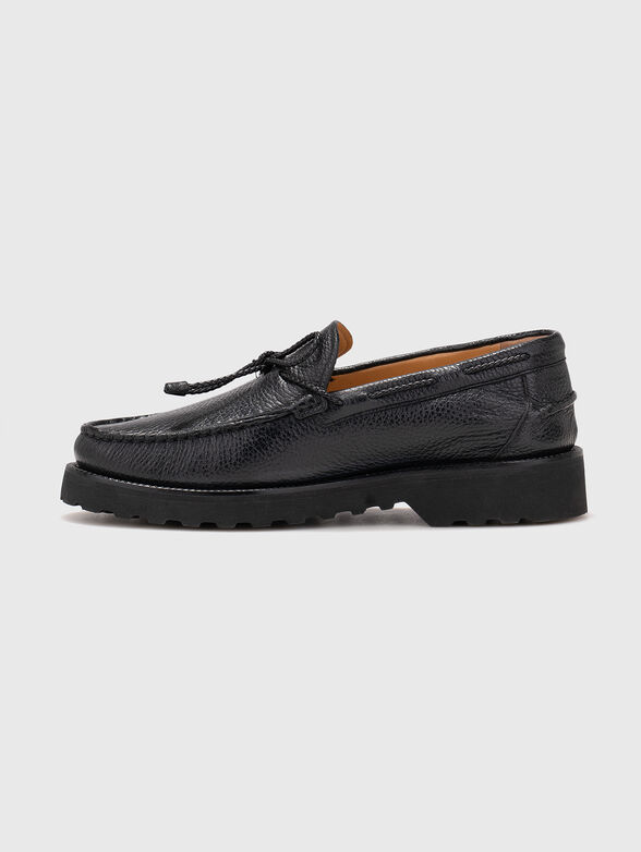 Black leather shoes - 4