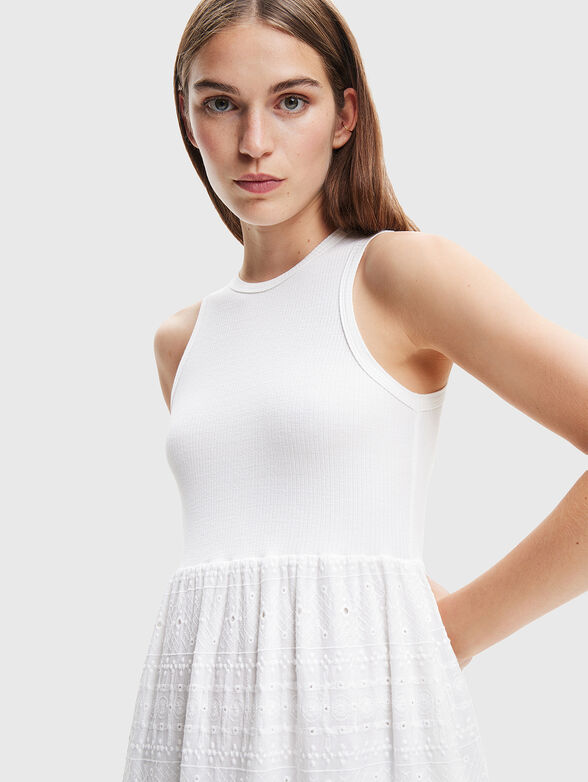 LOURDES white viscose blend dress - 3