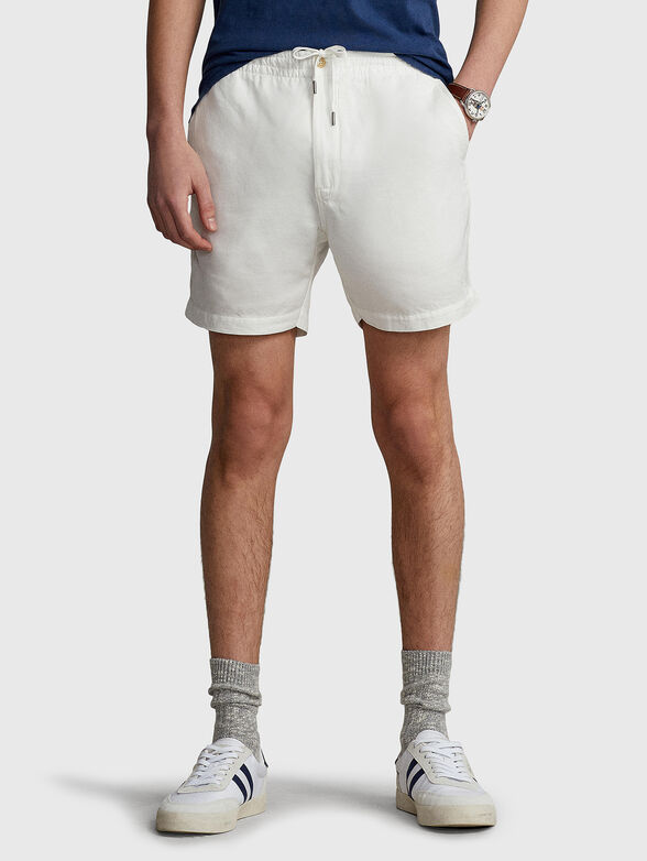 Linen blend shorts with laces - 1