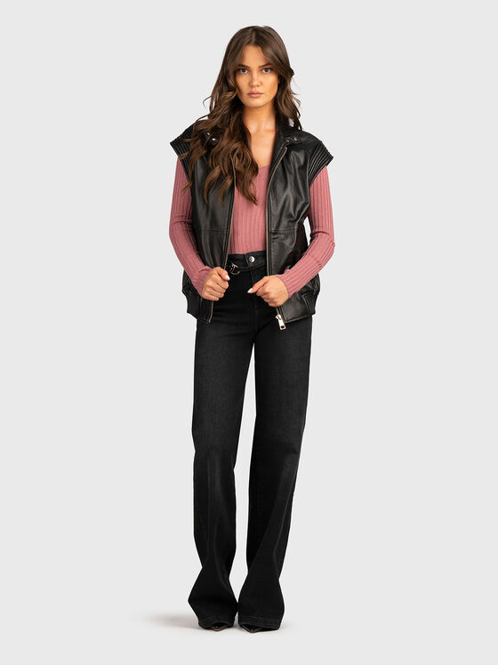 Blouse with accent neckline - 2