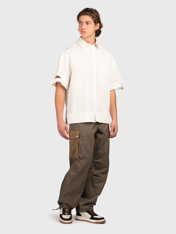 Shirt with accent sleeves - 2