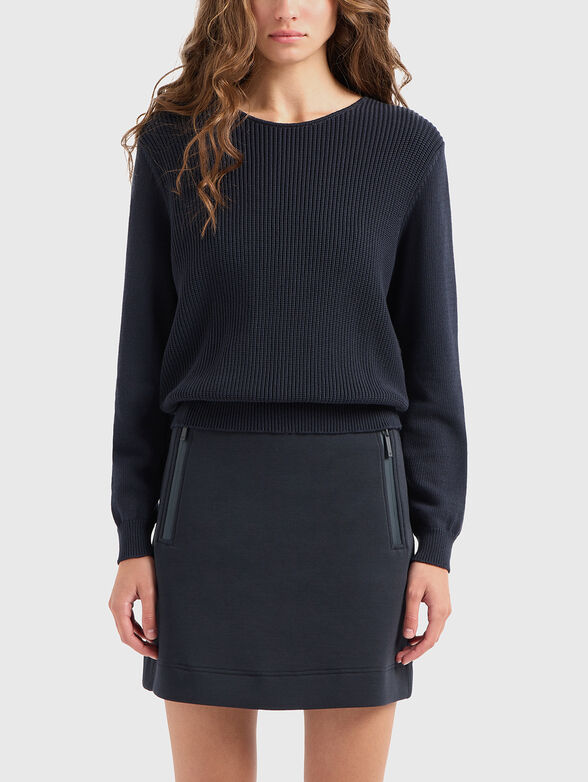 Sweater with accent back - 0