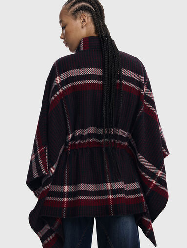 ALDAMA check poncho with zip - 4