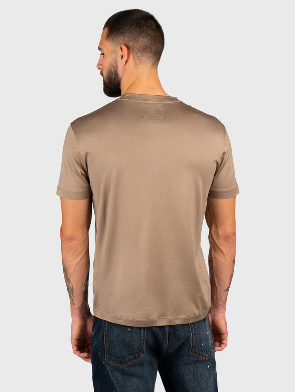 Logo embroidery lyocell T-shirt - 3