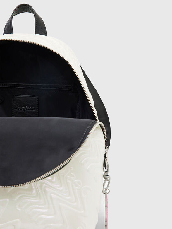 White backpack with monogram logo element - 6