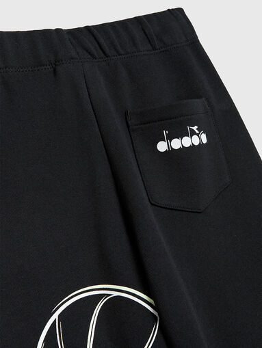 Black sports pants with print - 5