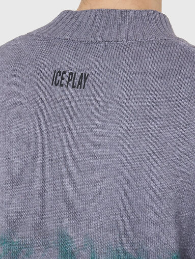Printed sweater in grey  - 3