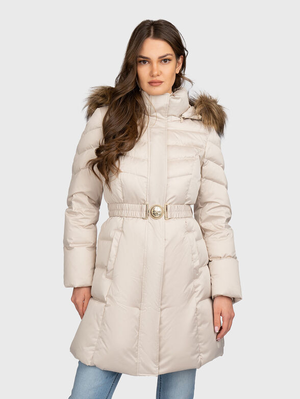 Real down puffer hooded jacket - 1