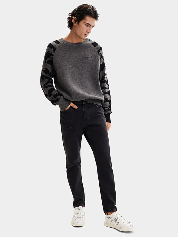 ARNALDO sweater with accent sleeves - 1