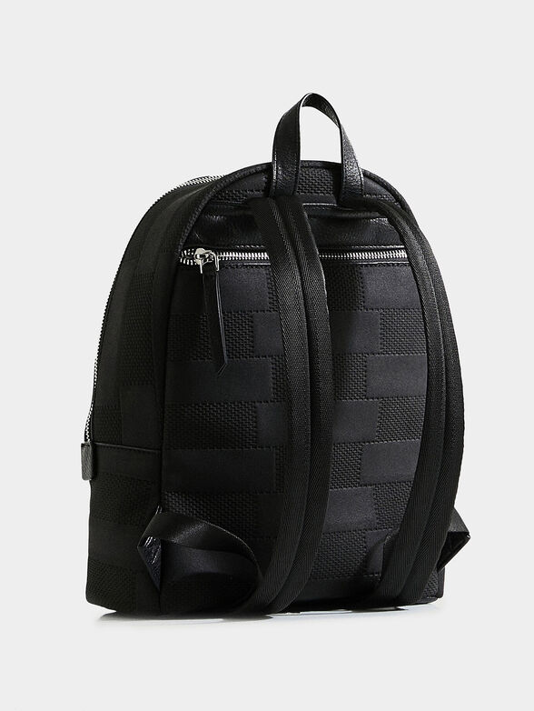 Black backpack with embossed logo - 4