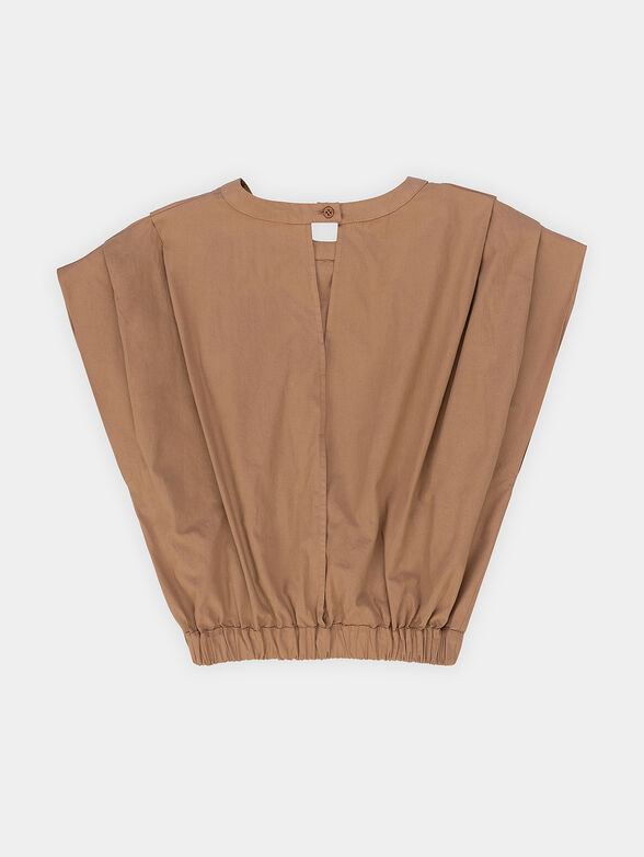 Brown top with logo detail - 2