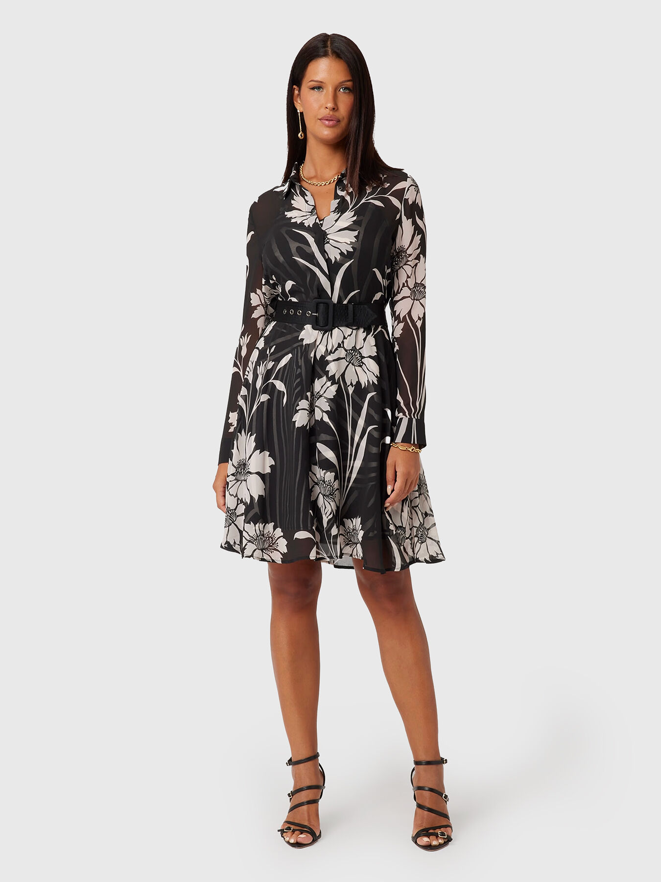 NOUVEAU floral print dress brand Marciano