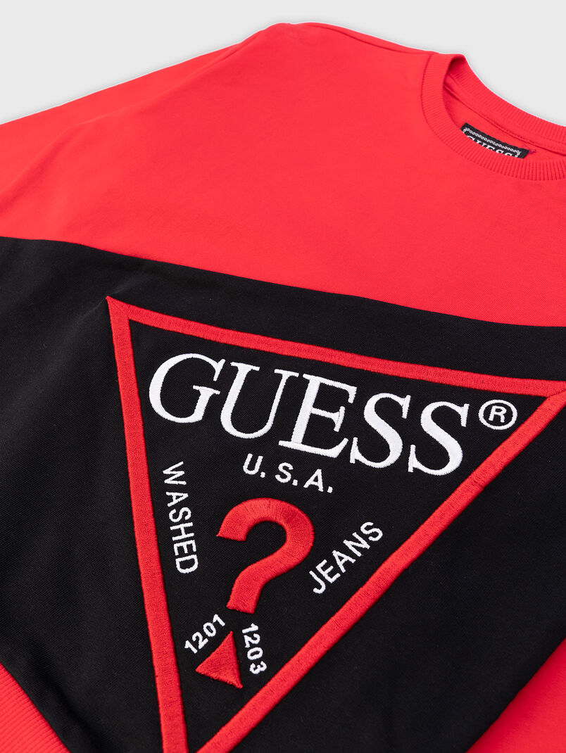 Sweatshirt with contrast print and logo - 3