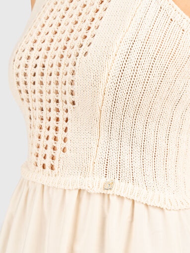 Maxi dress with knitted details - 4
