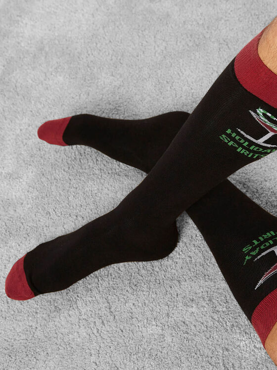 Черни чорапи HELLO XMAS - 1