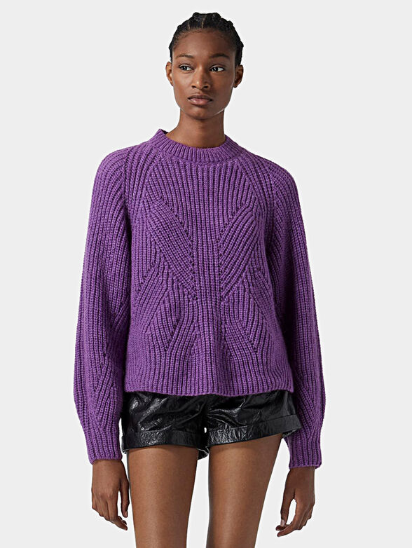 Sweater in purple color - 1