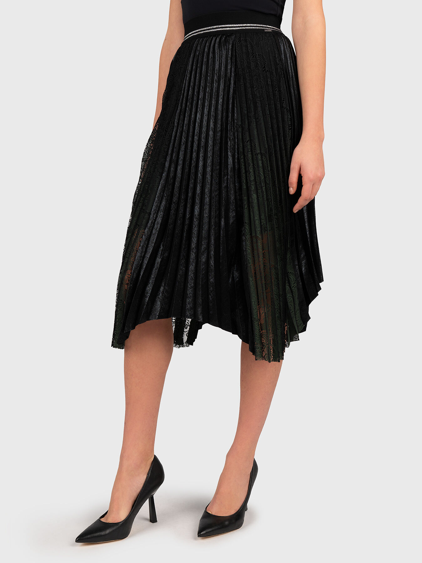Guess black store midi skirt