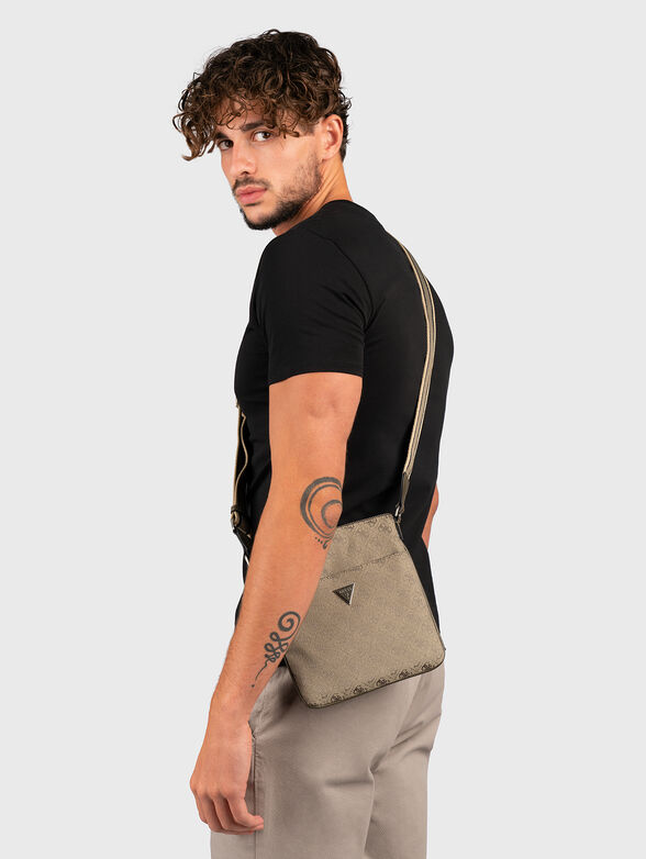 Textille crossbody bag with logo effect - 2