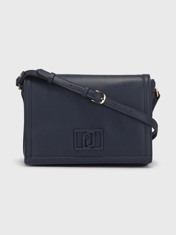 Dark blue crossbody bag with logo detail - 1
