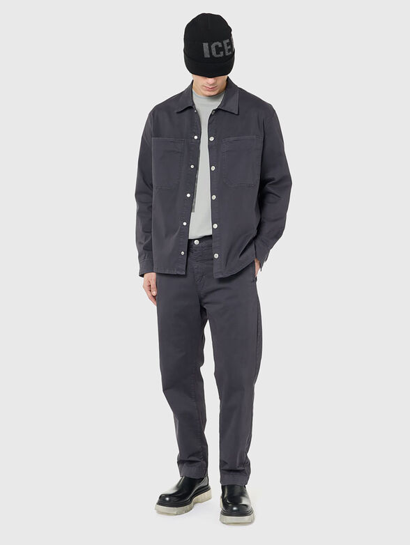 Gray cotton t-shirt  - 2