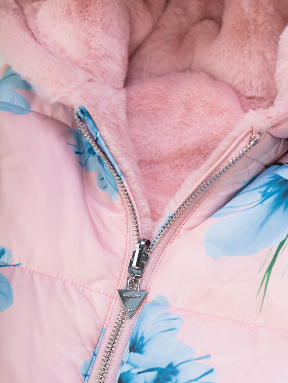 Reversible vest with hood and zipper - 3