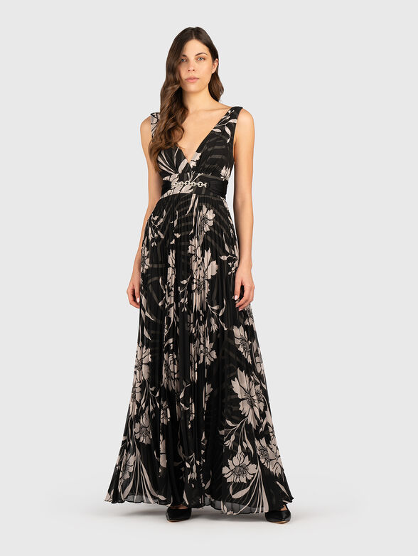 Maxi dress with floral print - 1