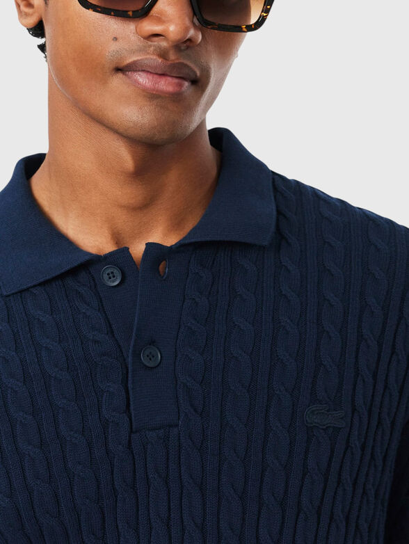 Polo shirt with a knit texture - 4