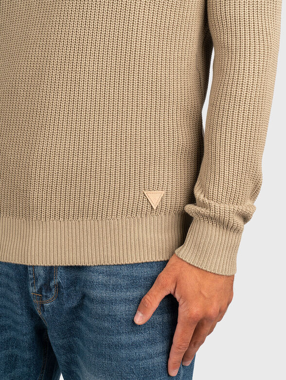 Cotton sweater with zip - 4
