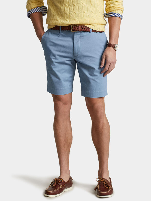 Blue chino shorts - 1