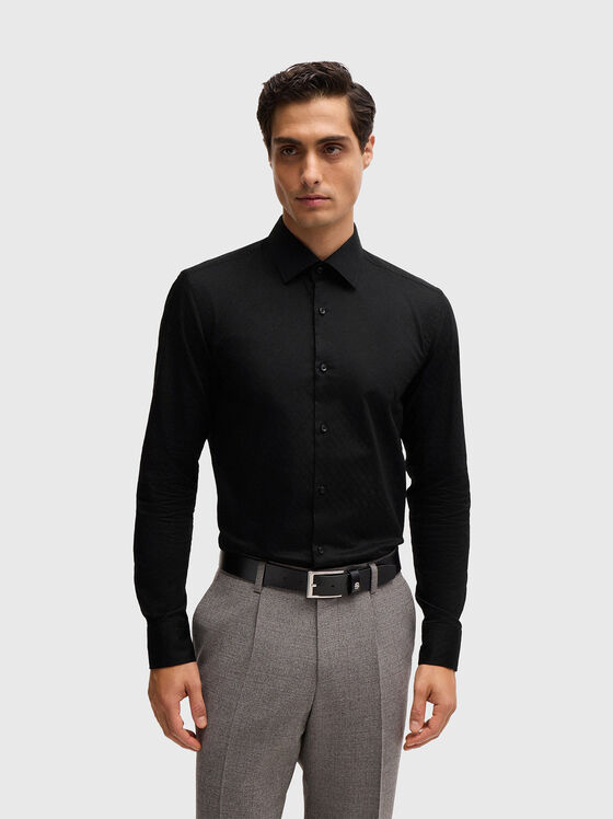 Black cotton shirt - 1