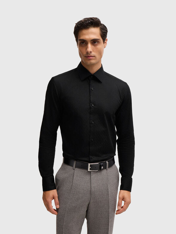Black cotton shirt - 1