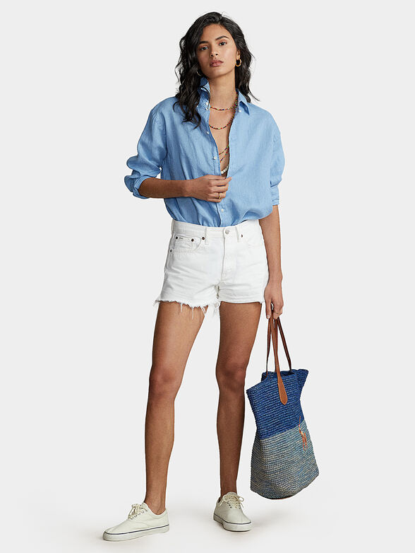 Linen shirt with long sleeve - 2
