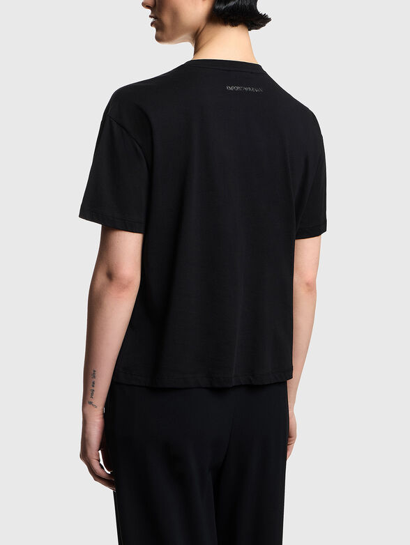 Black cotton t-shirt - 4