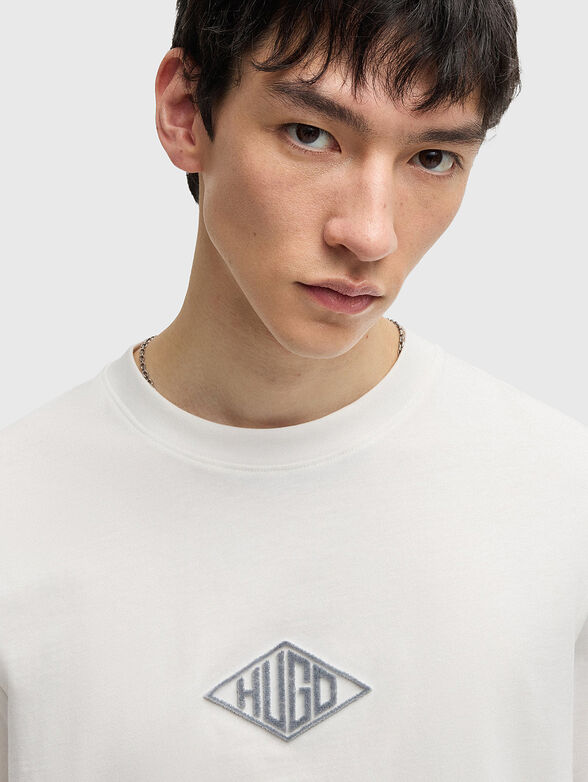 DARUNU cotton T-shirt with oval neckline - 3