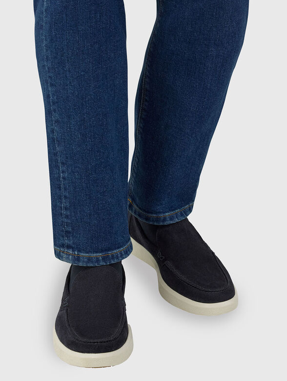 Navy suede loafers - 2