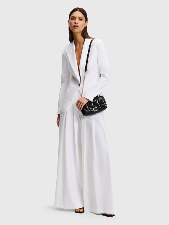 Trousers with high waist and wide legs - 4