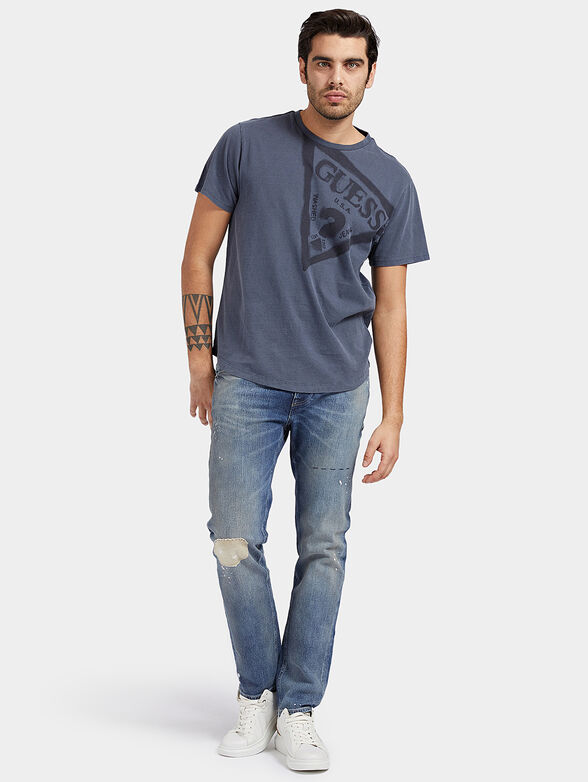 INDIGO T-shirt with logo print - 2