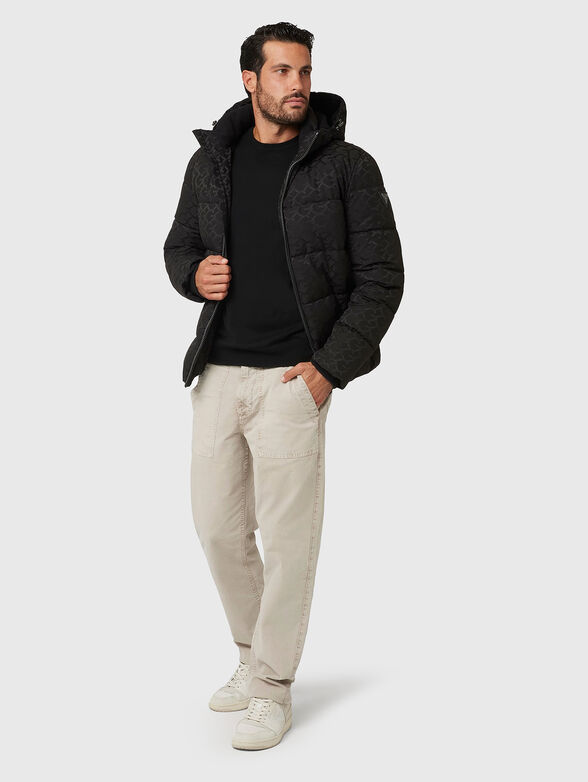 Quilted jacket with monogram print - 2
