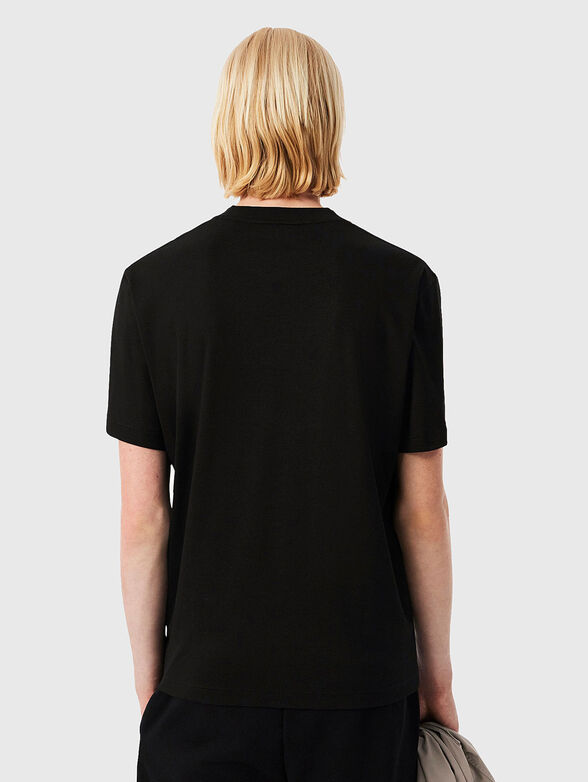 Cotton T-shirt with oval neckline - 3