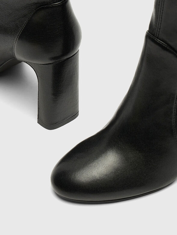 BABETTE 85 leather boots with heels - 5