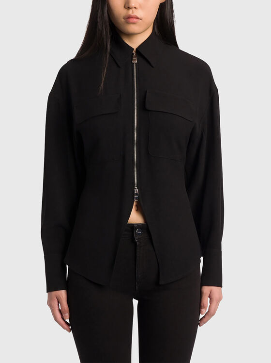 Slim fit shirt with zip - 1