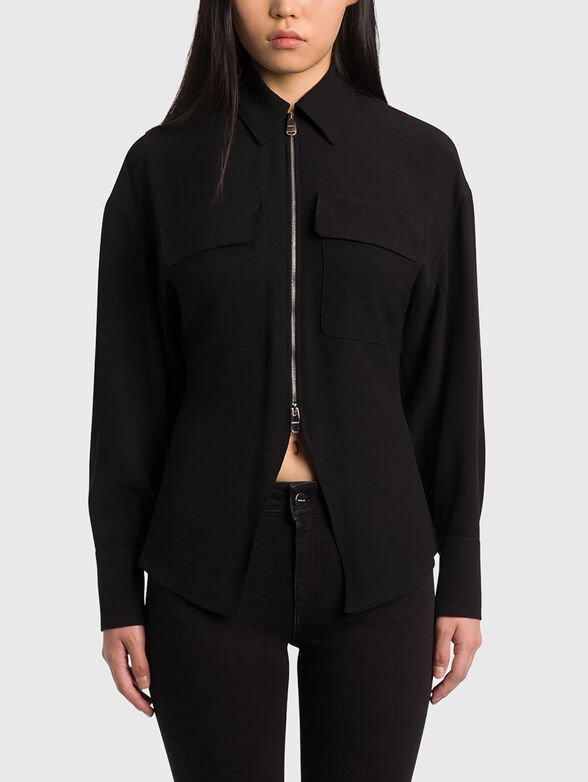 Slim fit shirt with zip - 1