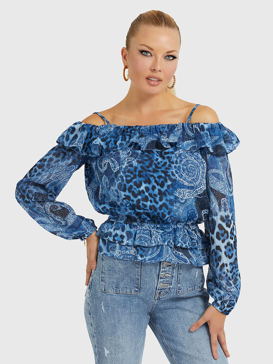 Blouse with paisley print - 1
