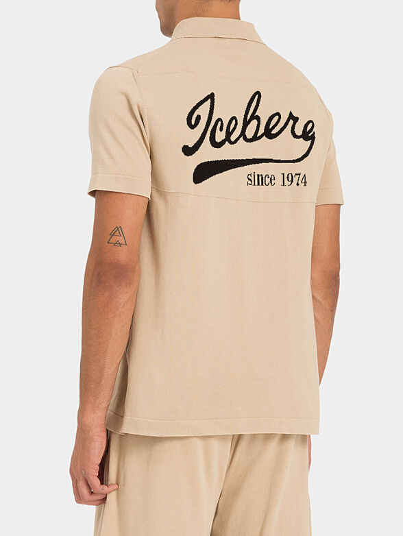 Knitted polo shirt with Snoopy print - 2